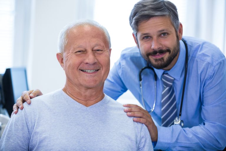 portrait male doctor patient